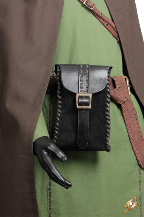 Merchant Suede Bag - Black