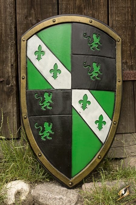 Lion Shield - Green - 80x50 cm