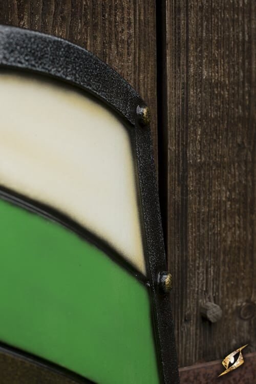 Knight Shield - Green/White - 80x52 cm - 2nd Quality