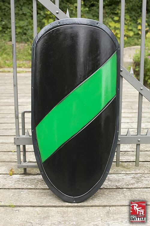 RFB Large Shield - Black/Green - 100x46 cm