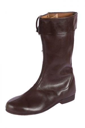Side Laced High Boots, dark brown