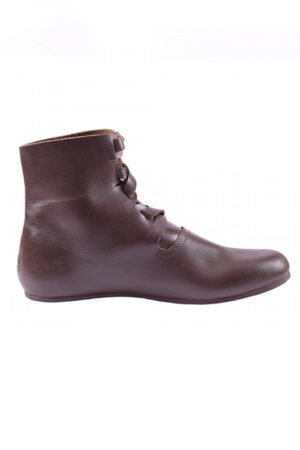 Roman leather boots, dark brown