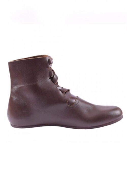 Roman leather boots, dark brown