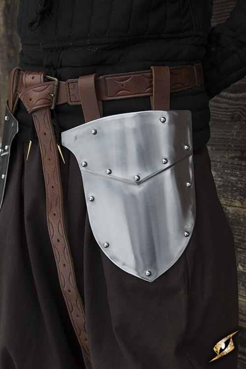 Soldier Belt Shields - Polished Steel