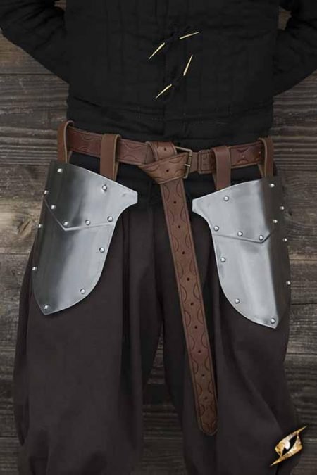 Soldier Belt Shields - Polished Steel