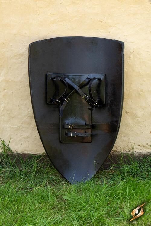 Templar Shield - White/Black - 90x60 cm