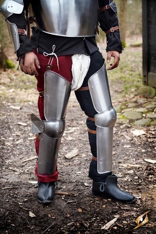 Soldier Leg Protection - Polished Steel