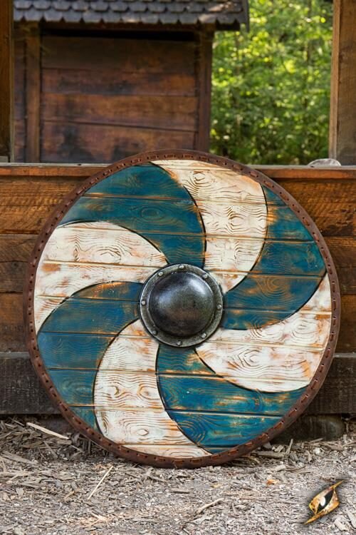 Thegn Shield - Blue/White - ø80 cm - 2nd quality
