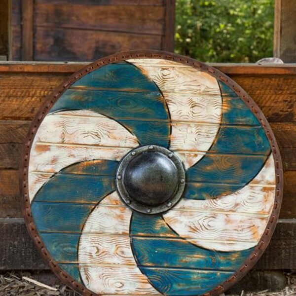 Thegn Shield - Blue/White - ø80 cm