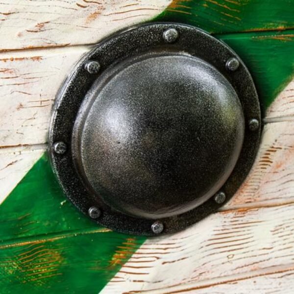 Thegn Shield - Green/White - ø80 cm