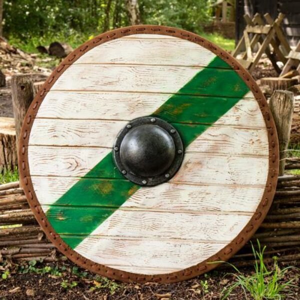 Thegn Shield - Green/White - ø80 cm