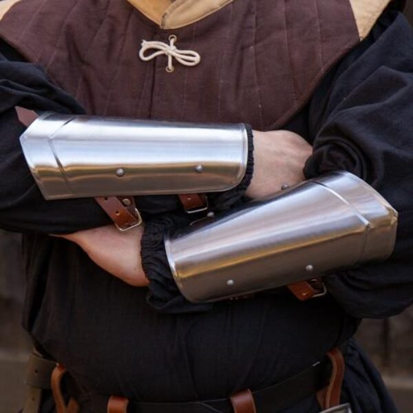 Scout Arm Guards - Polished Steel