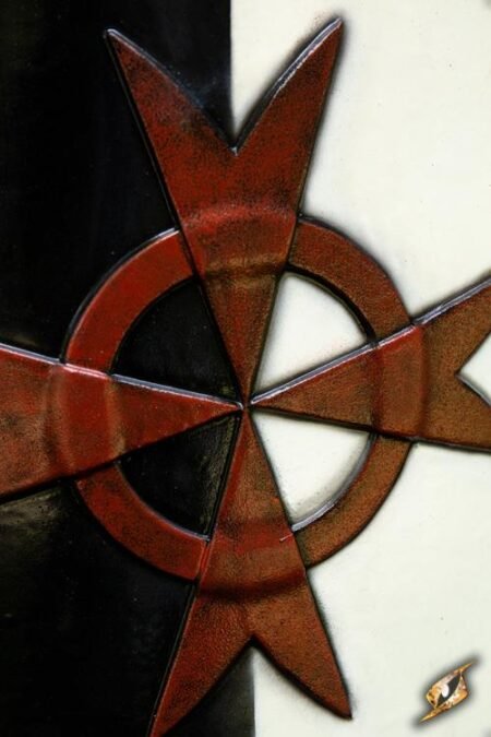 Crusader Shield - Black/White - 70x50 cm - immagine 3