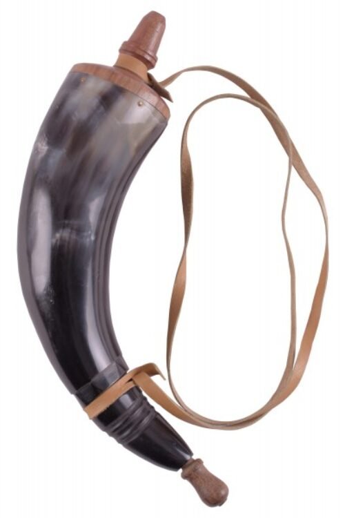 Powder Horn with leather straps