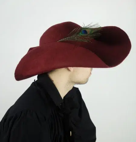 Cappello di feltro di lana con piume "Pieter" - immagine 3