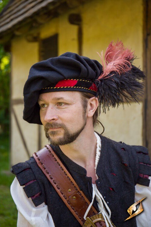 Wool Minstrel Hat - Epic Black/Emperor Red