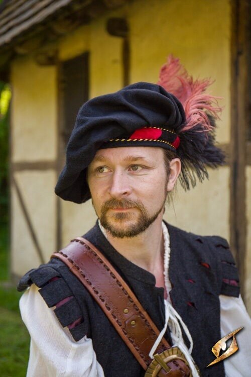 Wool Minstrel Hat - Epic Black/Emperor Red
