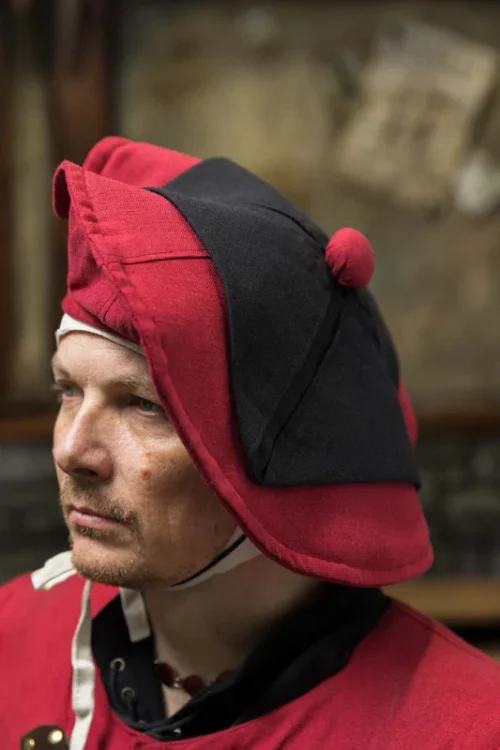 Imperial Hat Type C Dark Red/Black