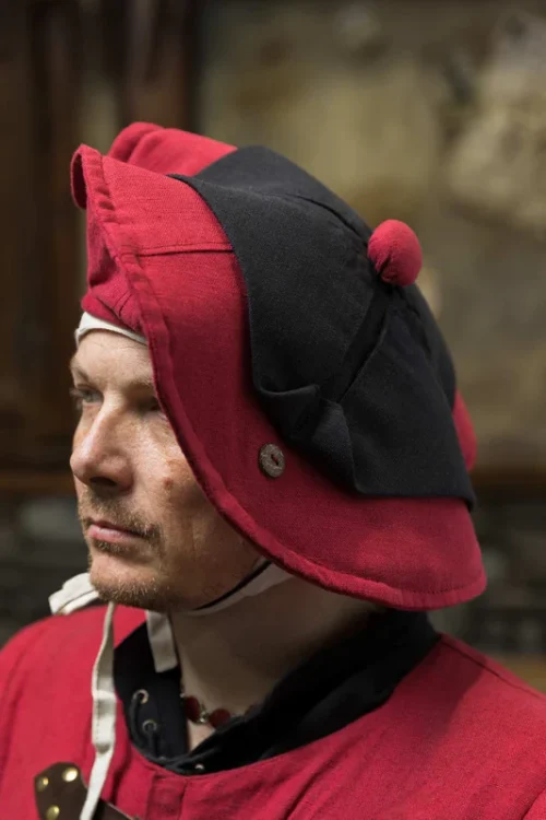 Imperial Hat Type C Dark Red/Black