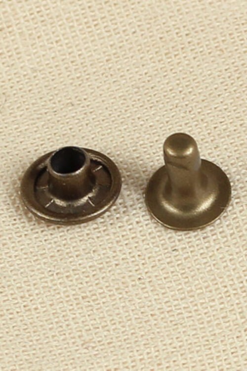 Hollow Rivet Ø9,0 x 7,8 mm Iron/Brass Antique