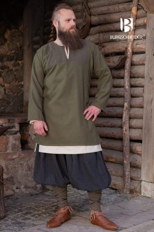 Viking Tunic / Rus Tunic “Szimon“ - Olive