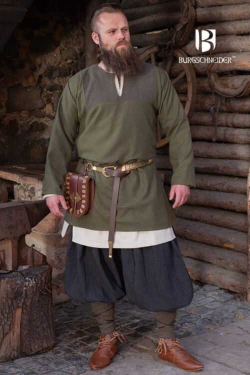 Viking Tunic / Rus Tunic “Szimon“ - Olive