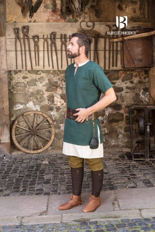 Medieval Tunic Short Sleeve “Aegir“ - Green