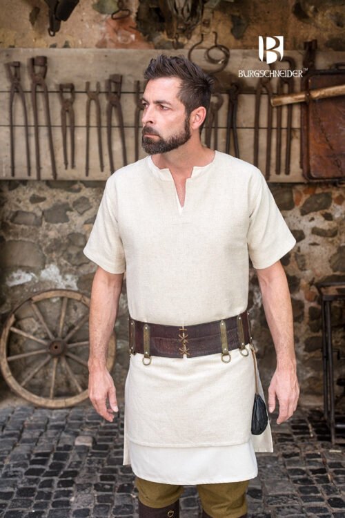 Medieval Tunic Short Sleeve “Aegir“ - Hemp