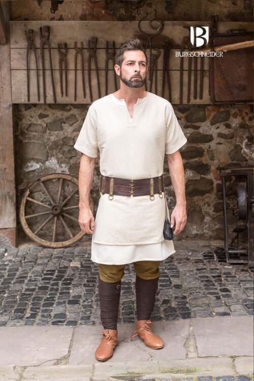 Medieval Tunic Short Sleeve “Aegir“ - Hemp