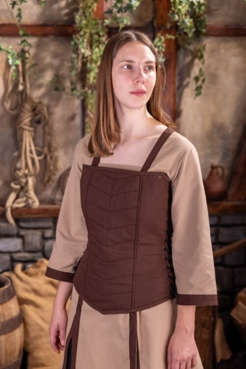 Dungeons & Dragons Female Fighter Padded Top Brown