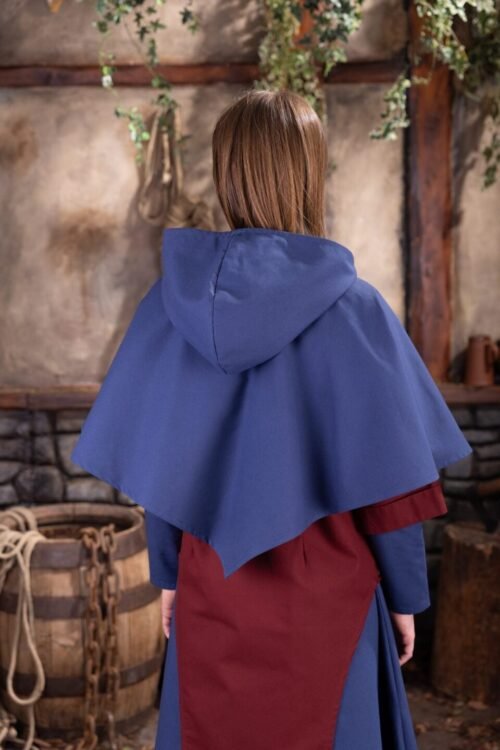 Dungeons & Dragons Female Wizard Hooded Cape Dark Blue