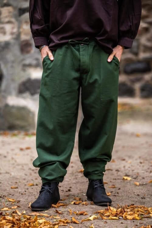 Pantaloni medievali morbidi "Linhart" con allacciatura in vita