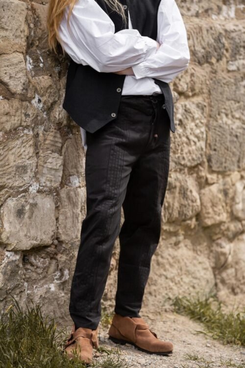 Pantaloni medievali 'Oskar' con cucitura decorativa