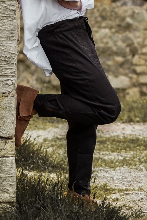 Pantaloni medievali 'Oskar' con cucitura decorativa