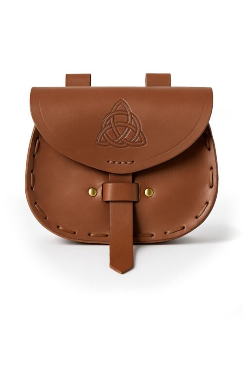 Borsa da cintura in pelle "Erin" con decorazione celtica in rilievo