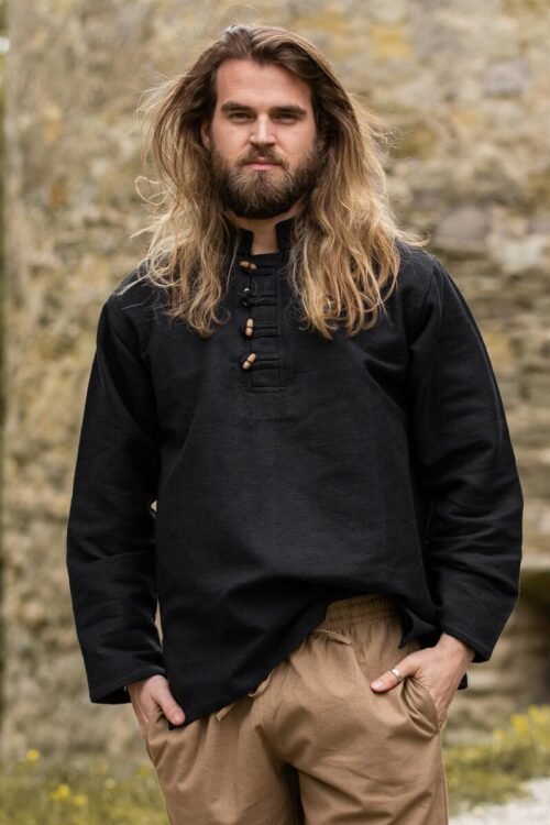 Camicia medievale in cotone pesante "Anton"