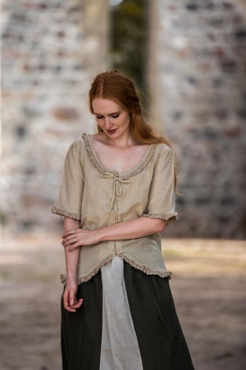 Blusa medievale a maniche corte Gabriela