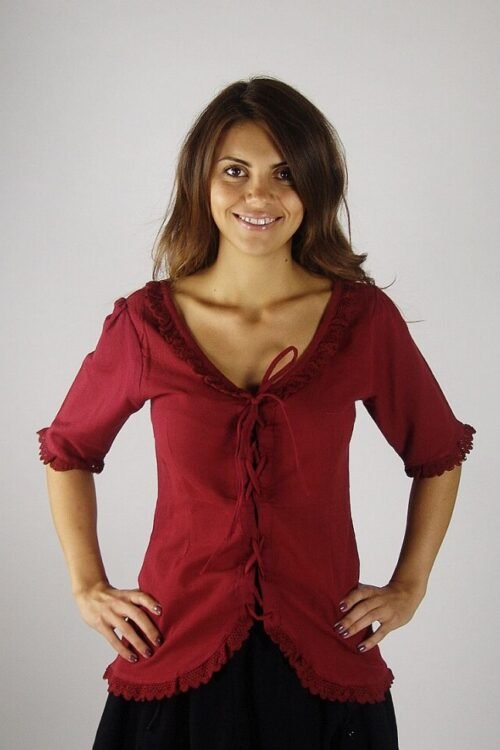 Blusa medievale a maniche corte Gabriela