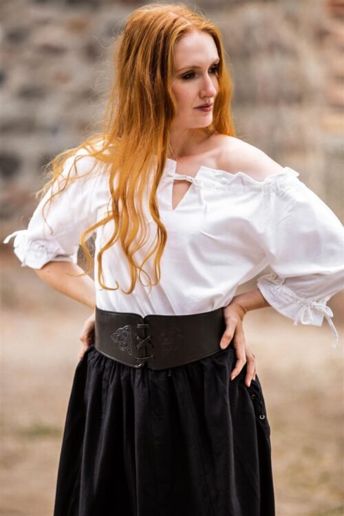 Blusa medievale a maniche corte "Vera"
