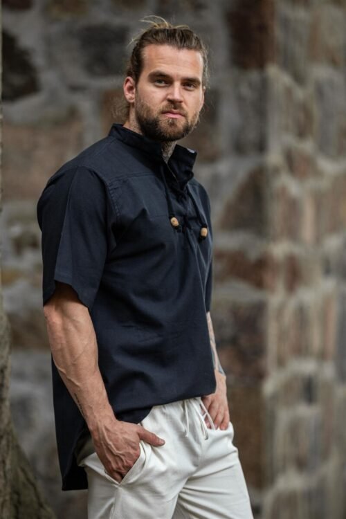 Camicia medievale a maniche corte "Eric"