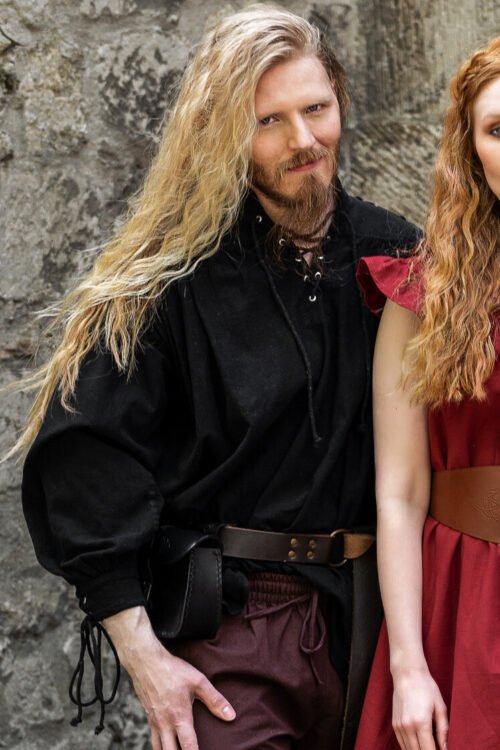 Camicia medievale con lacci e occhielli "Adrian"