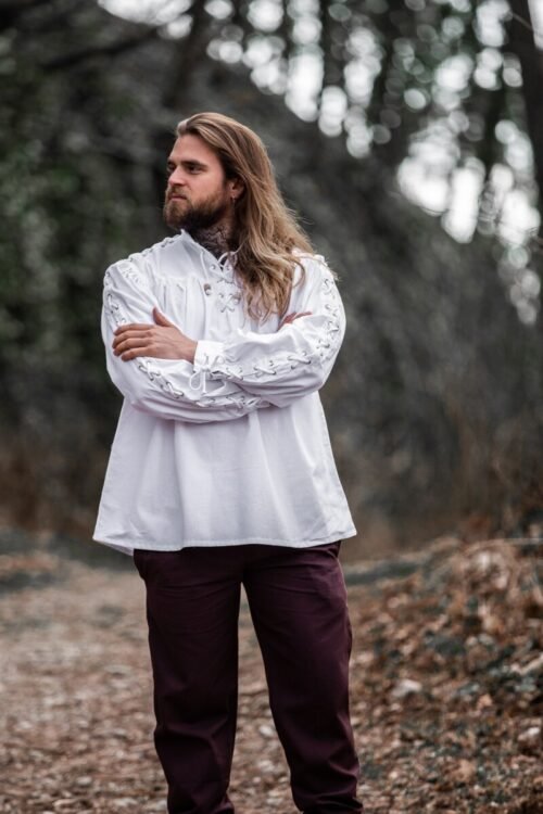 Camicia medievale con lacci e occhielli "Adrian"