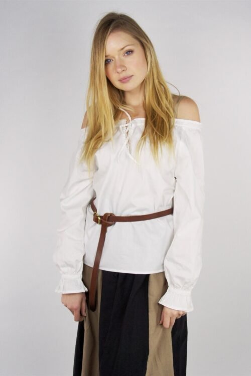 Blusa medievale con pizzo 'Bettina'