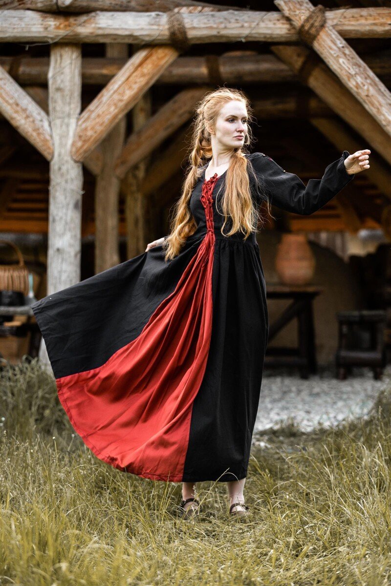 Abito medievale 'Medusa' - Nero/Blu