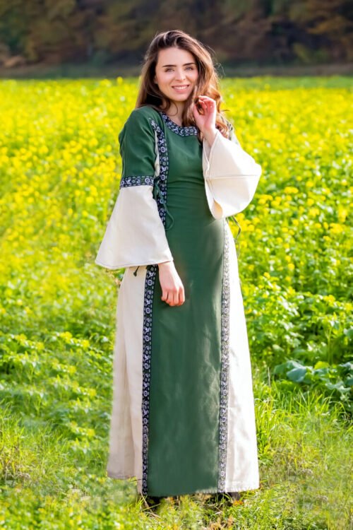 Abito medievale con bordura "Sophie"