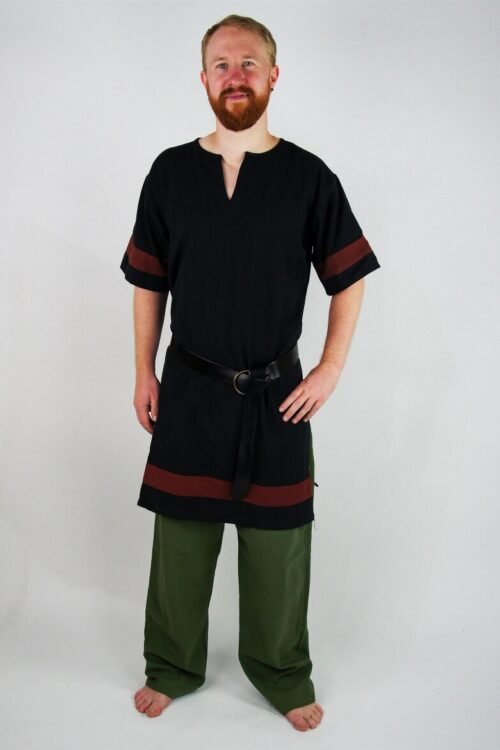 Tunica romana "Lucius" - Nero/Rosso