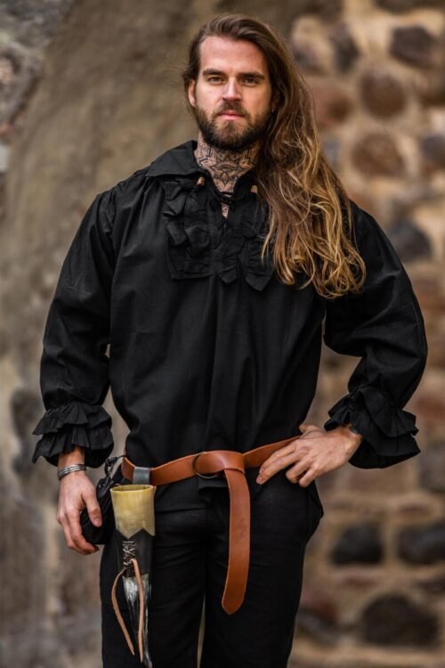 Camicia con balze "Dracula"
