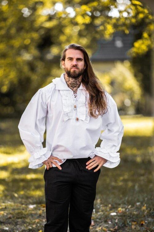 Camicia con balze "Dracula"