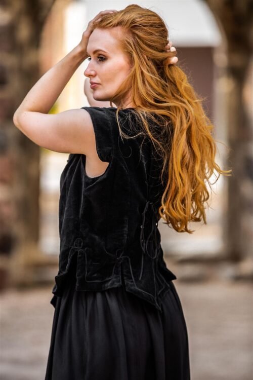 Corpetto-gilet in velluto "Adrienne"