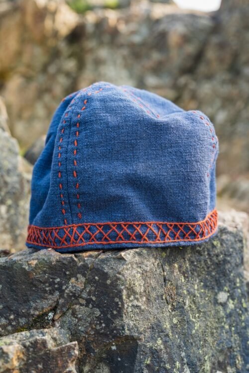 Cappello vichingo con ricamo "Anders" verde S/M - 54/56